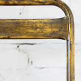 Chaise bistro en métal jaune