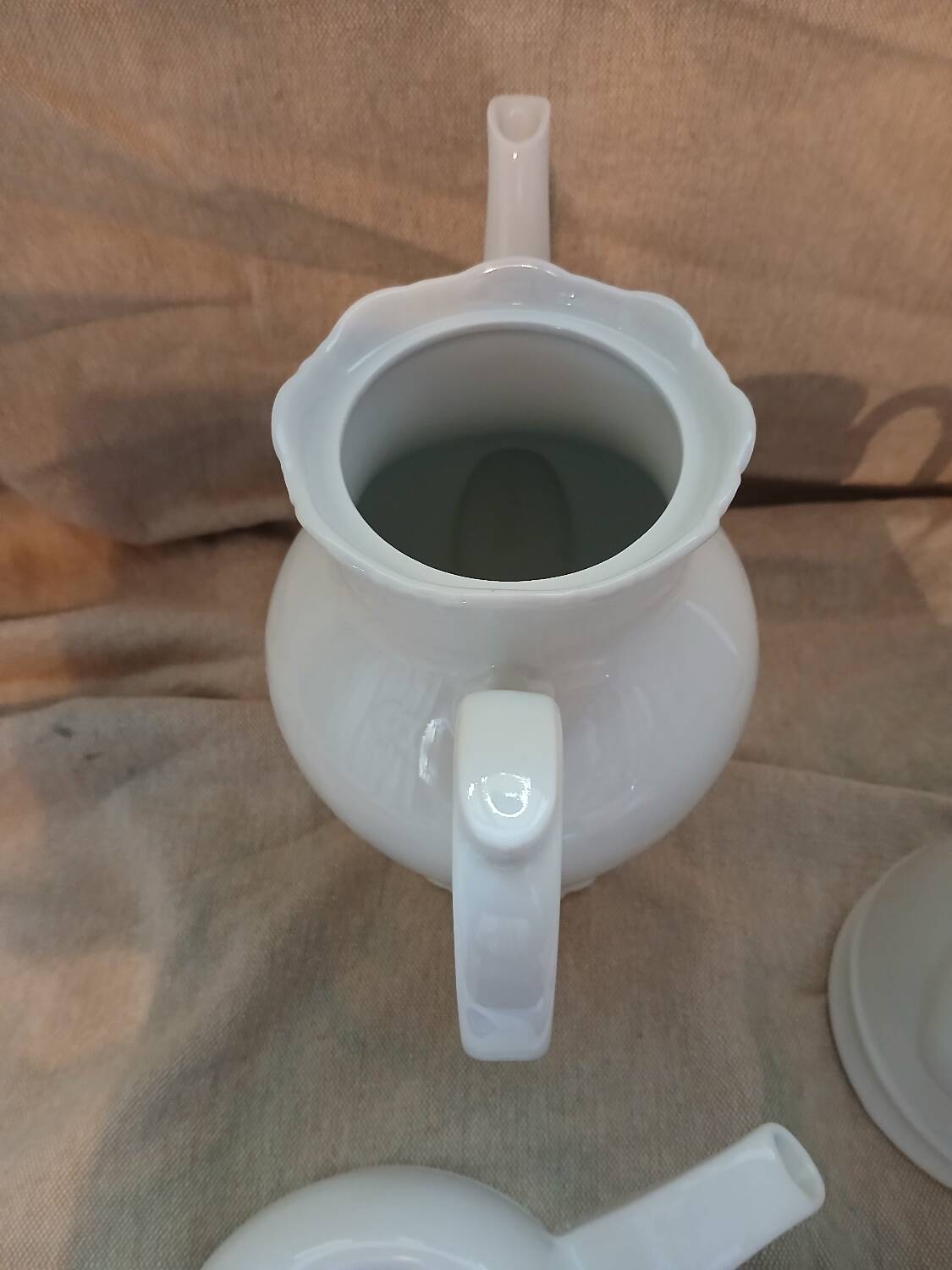 Set of 3 antique teapots/coffee pots