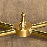 Neoclassical style brass coffee table with lacquered top depicting chinoiserie scenes, attributed to Maison Jansen