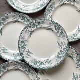6 Longwy Ironstone Flat Plates, Richelieu Pattern