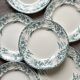 6 Longwy Ironstone Flat Plates, Richelieu Pattern