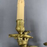 Paire d’appliques de style Louis XV en bronze doré, XXème siècle