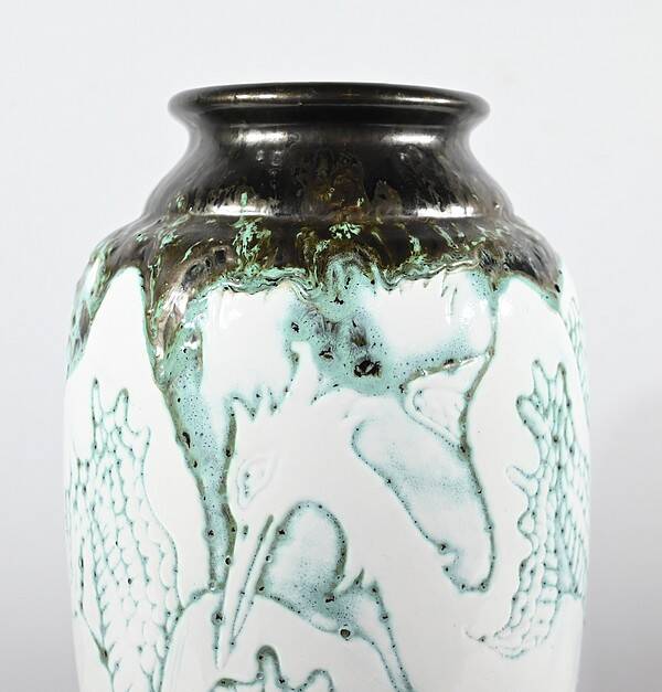 “Les Pélicans” vase, signed L. Alaurant – 1950