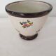 Large ceramic flowerpot with painted flower decoration Signed Massier Vallauris
