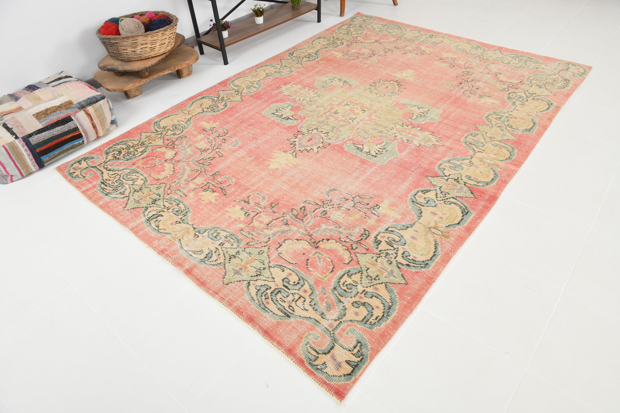 7x10 oriental & madallion vintage rug 207x304cm