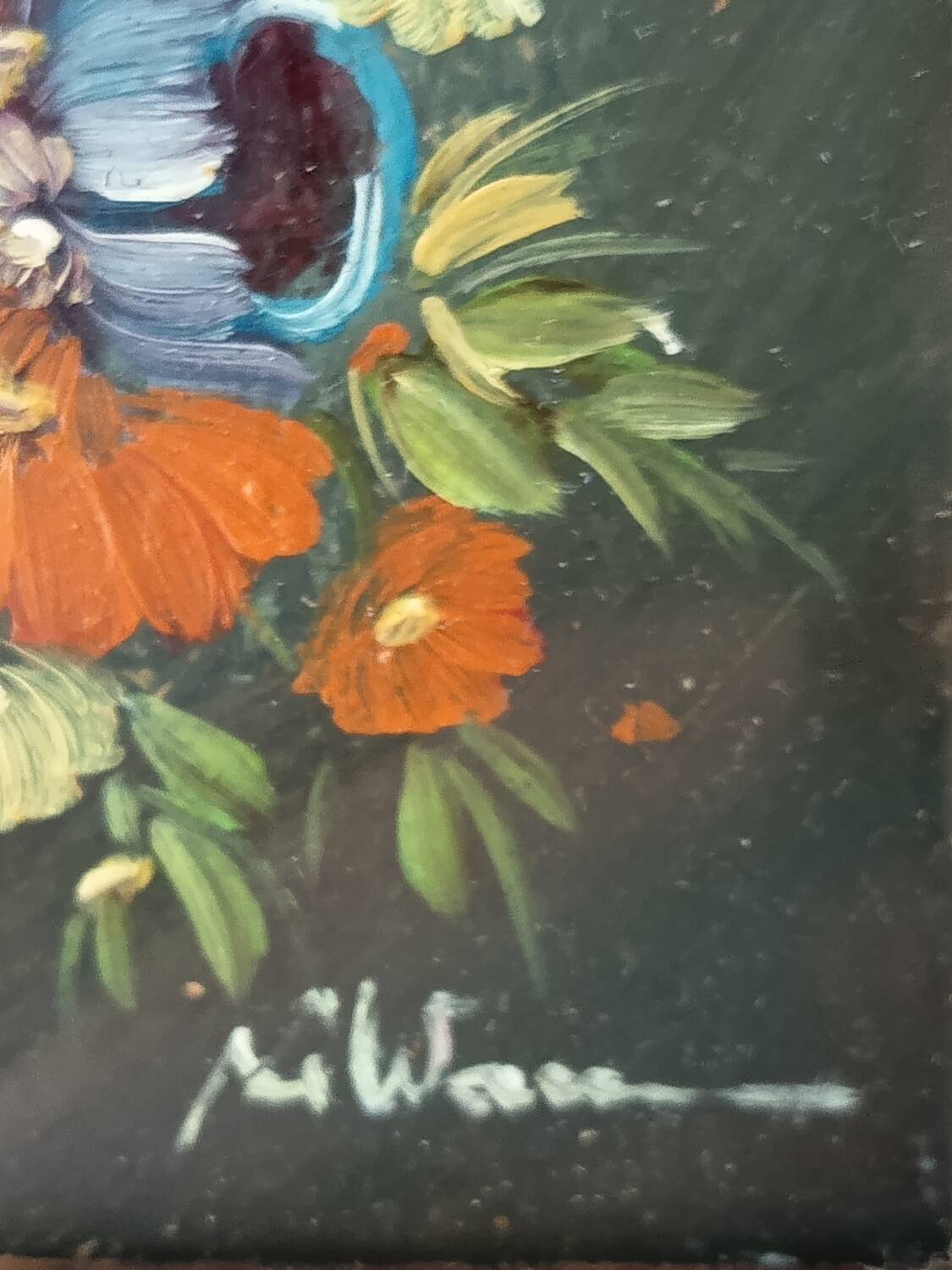 Acrylic floral painting