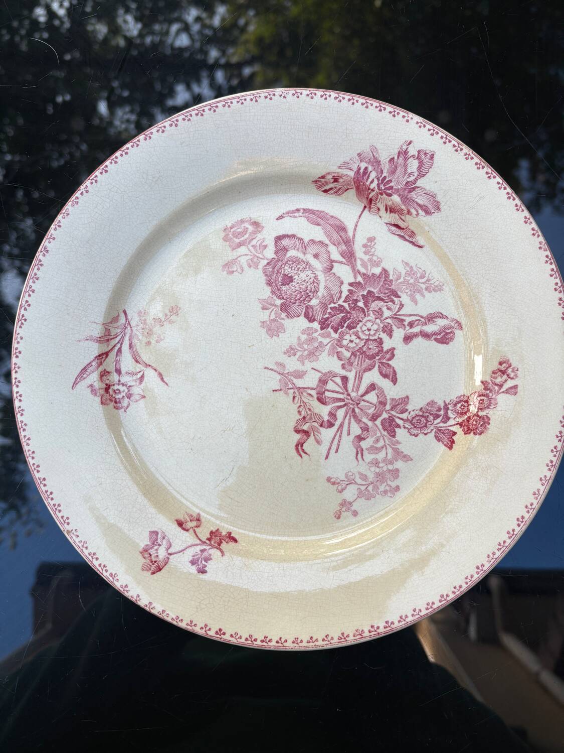 Vintage Digoin Sarreguemines dinner plate