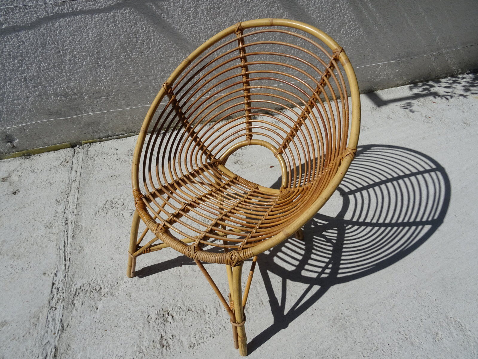 Rattan chair basket