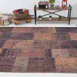 7x10 copper tones oversize farmhouse rug 303x208cm