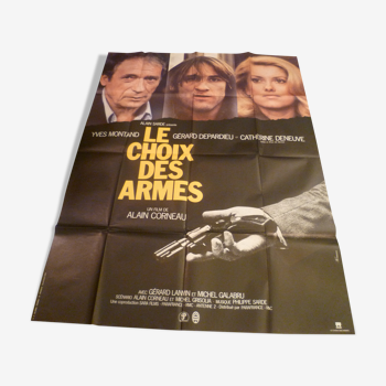 Affiche de cinema "Le choix des armes"avec Montand, Depardieu, Deneuve