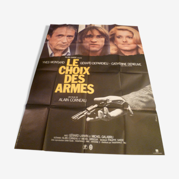 Movie poster "le choix des armes" with montand/depardieu/deneuve