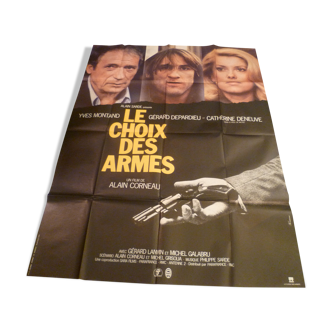 Movie poster "le choix des armes" with montand/depardieu/deneuve