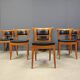 Set of 12 Cherry wood dining chairs by Leon Krier Model Sella Media by Gior