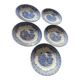 Set of 5 small dessert plates from the Nice factory, 2 stamps from the same manufacturer.