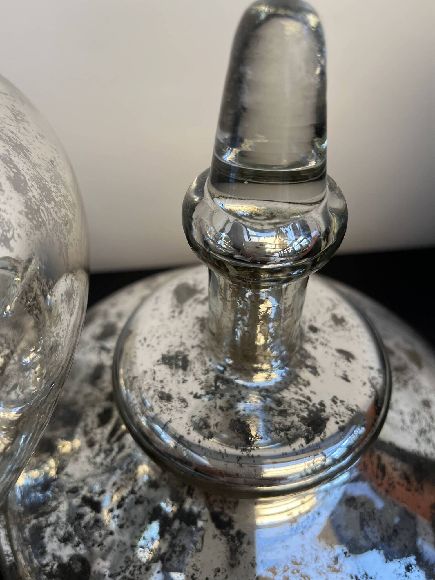 Bonbonne en verre mercurisé