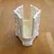 Openwork pot / letter holder in Art Nouveau ceramic