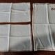 Vintage linen tablecloth and napkins acrylic embroidery 147 X 160 cm