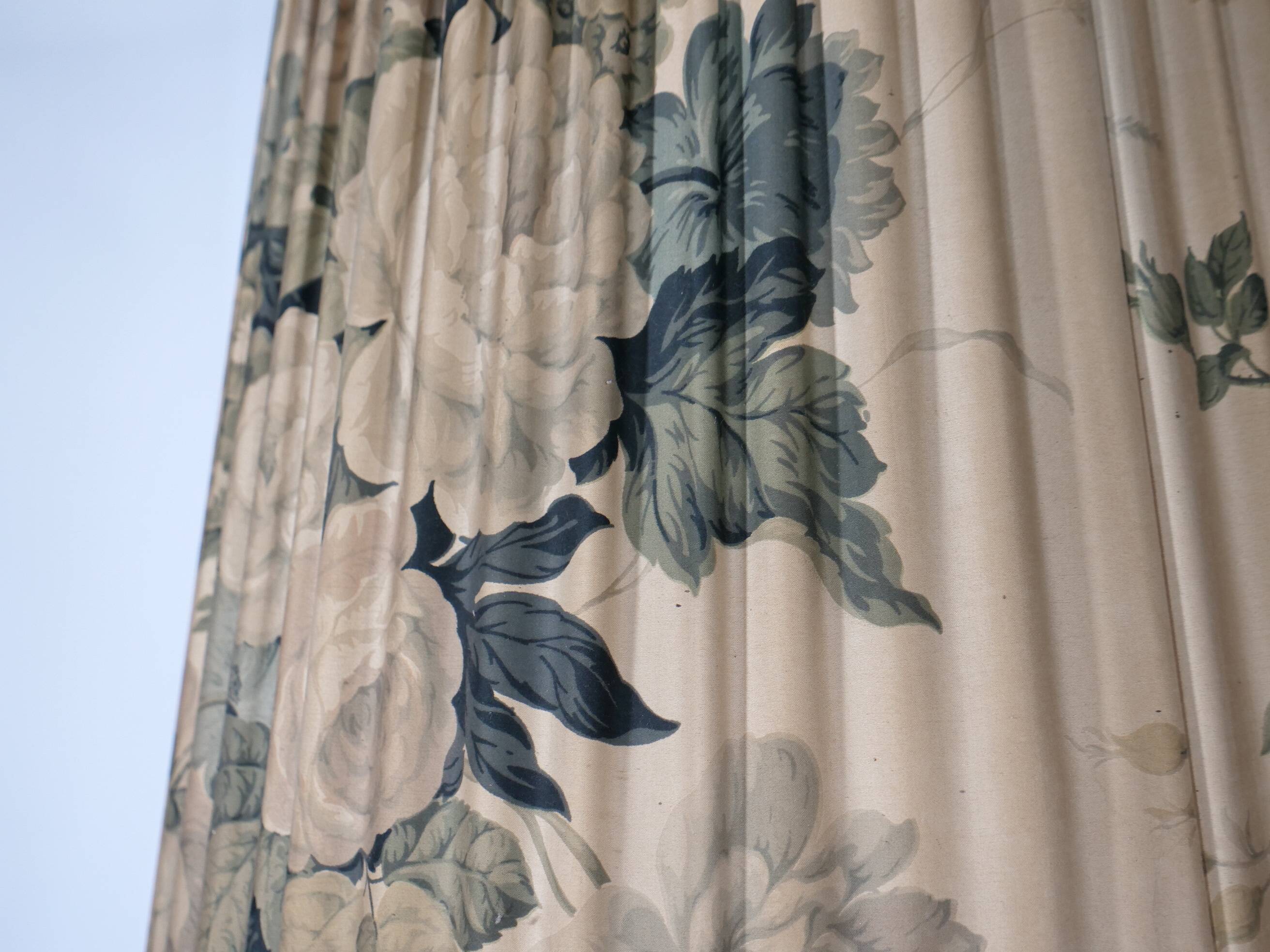 Teak Tripod Micheline Floor Lamp from Brass by JT Kalmar for Kalmar, 1950s