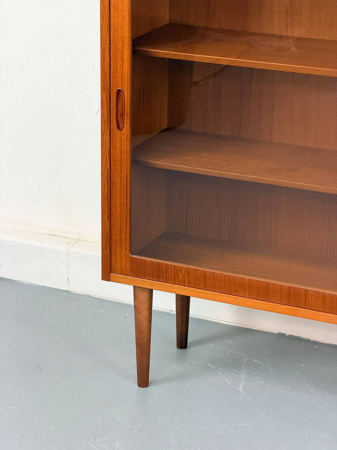 Danish Teak Cabinet with Glass Doors by Carlo Jensen for Hundevad, 1960s