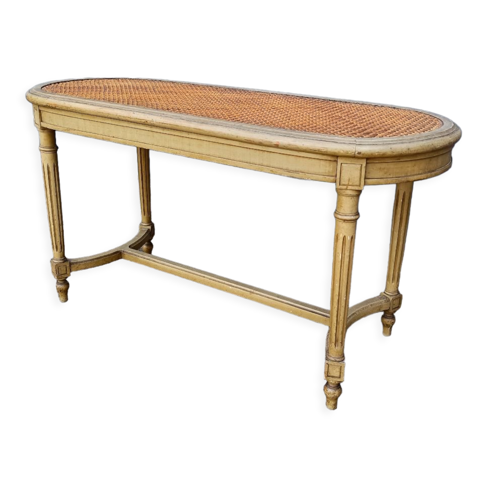 Old piano bench cannée style louis xvi