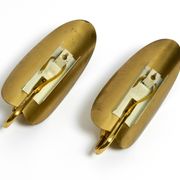 Two magical original Mid Century Modern bag brass wall lamps