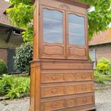 Impressive Castle Commode Forming Showcase From Louis XIV XVIII Eme Century
