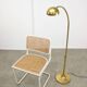 Mid-Century Arched Floor Lamp in Brass