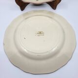 Digoin Sareguemines "Agreste" plates set of 2 French 1920