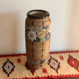 Handmade marked ceramic floor vase, vintage from the 70s