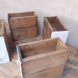 Lot de 8 tiroirs d'atelier avec poignées en bronze