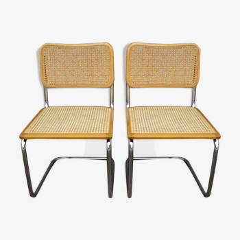 Paire de chaises Cesca B32 par Marcel Breuer