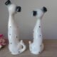 Couple of romantic Dalmatian figurines in ceramic – 1970s