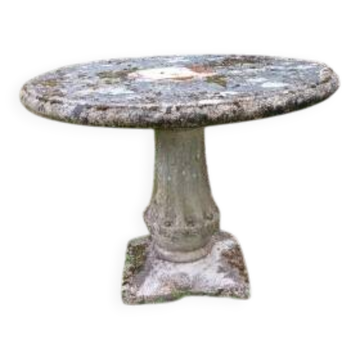 Table de jardin en ciment féraillé des années 60