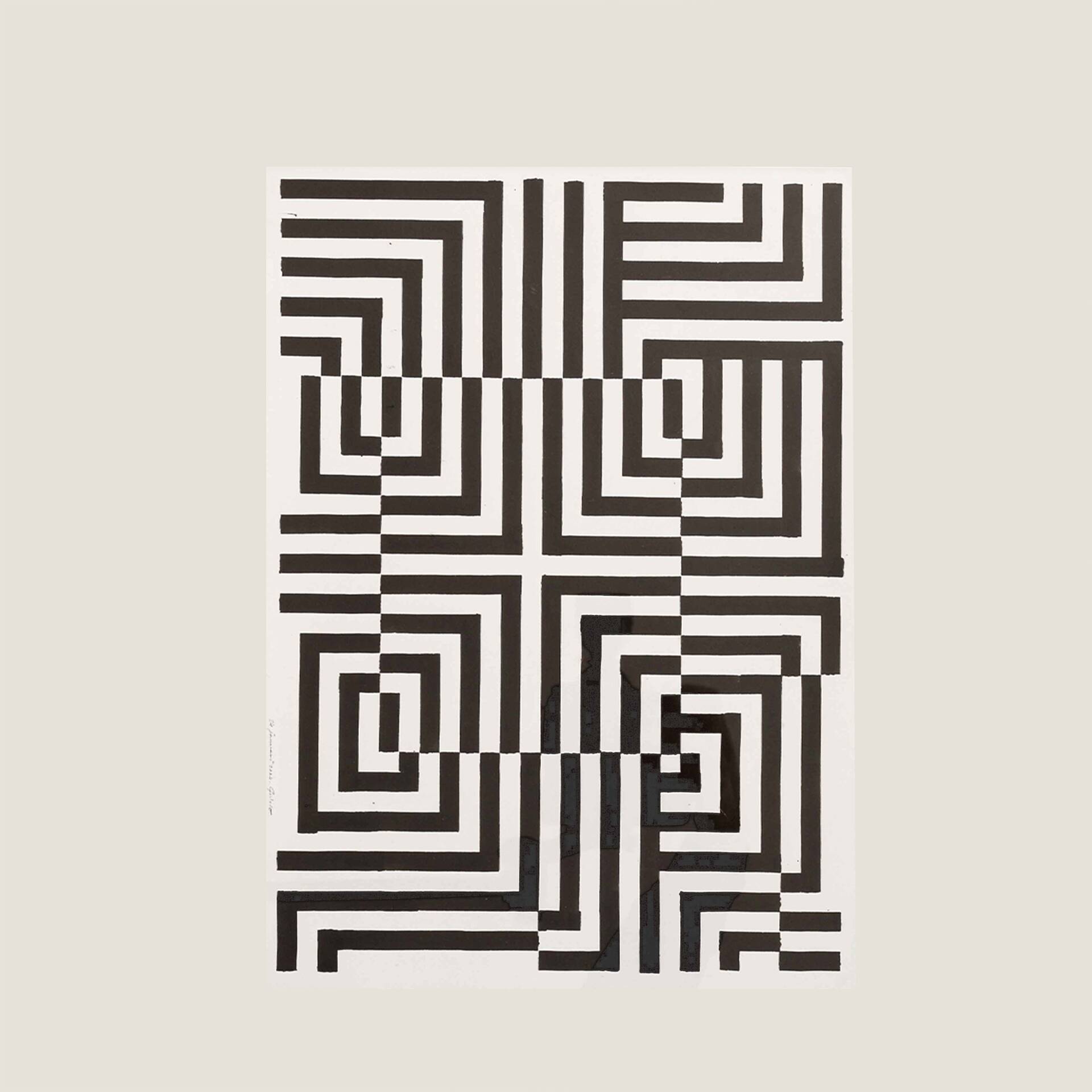 Risograph reproduction of 30 copies hand-signed by Guido de Boer. "Small Gray No. 3".