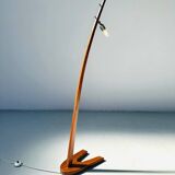 Vintage teak Dornstab floor lamp by J.T. Kalmar & A. Pöll, Austria, 1947