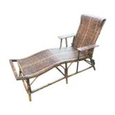 Rattan chaise longue