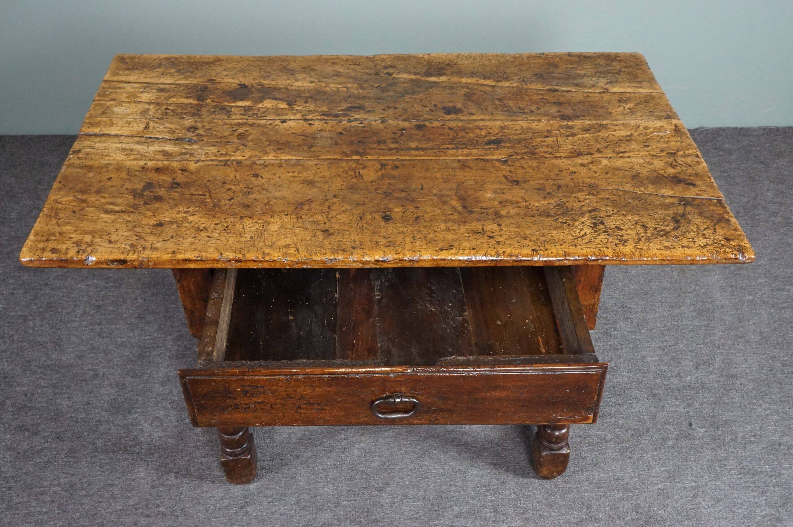 Antique Southern European entry table/side table, 17th century