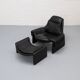 Saporiti Italia P60 armchair with ottoman