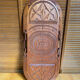 Table Basse Ancienne Guyane Bois Exotique Sculpté Pieds Pliables Vinta