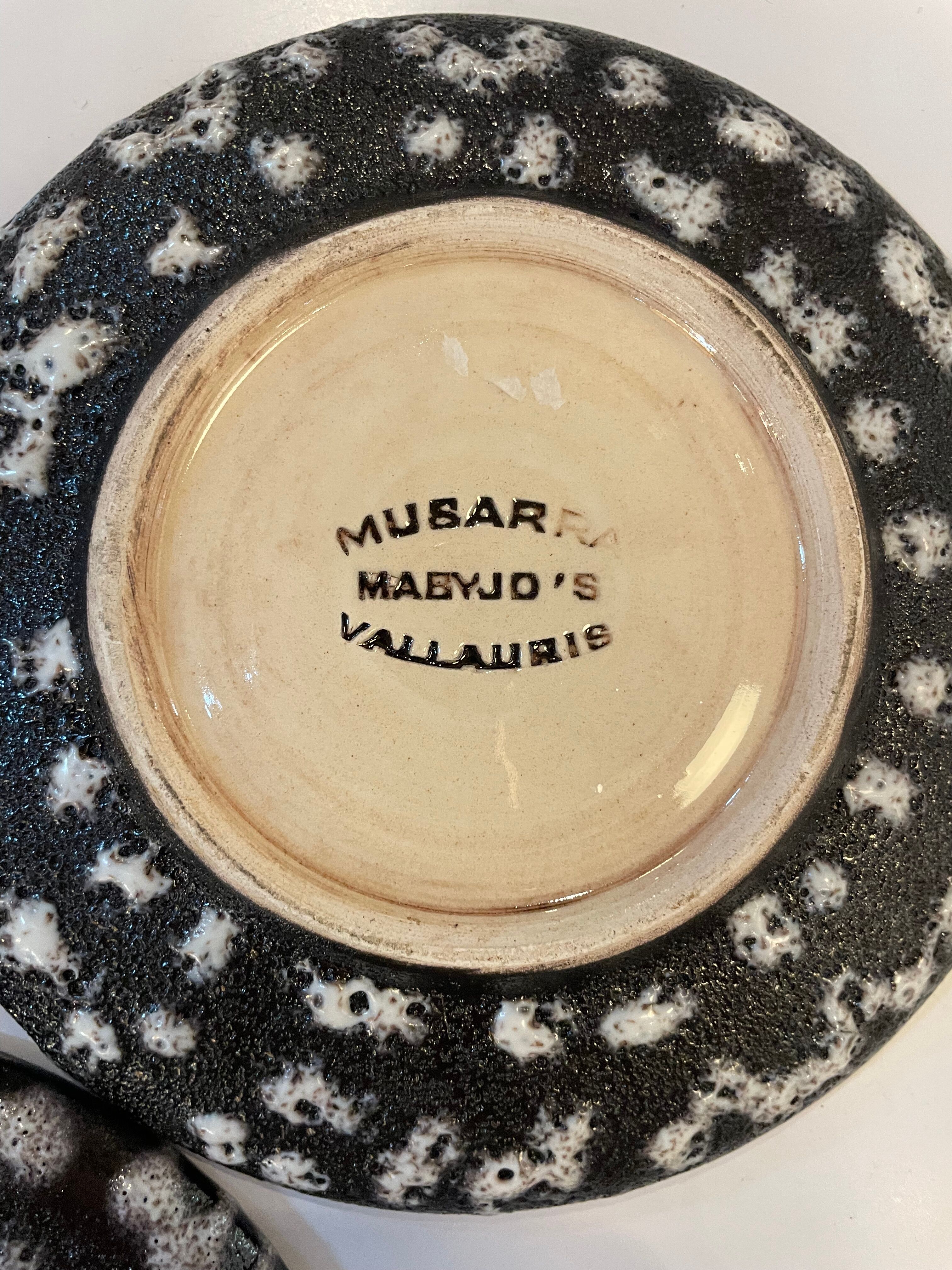 Paire de soucoupes Vallauris