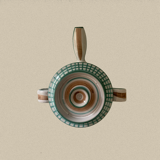 Ceramic handle and lid saucepan by Robert Picault for Vallauris