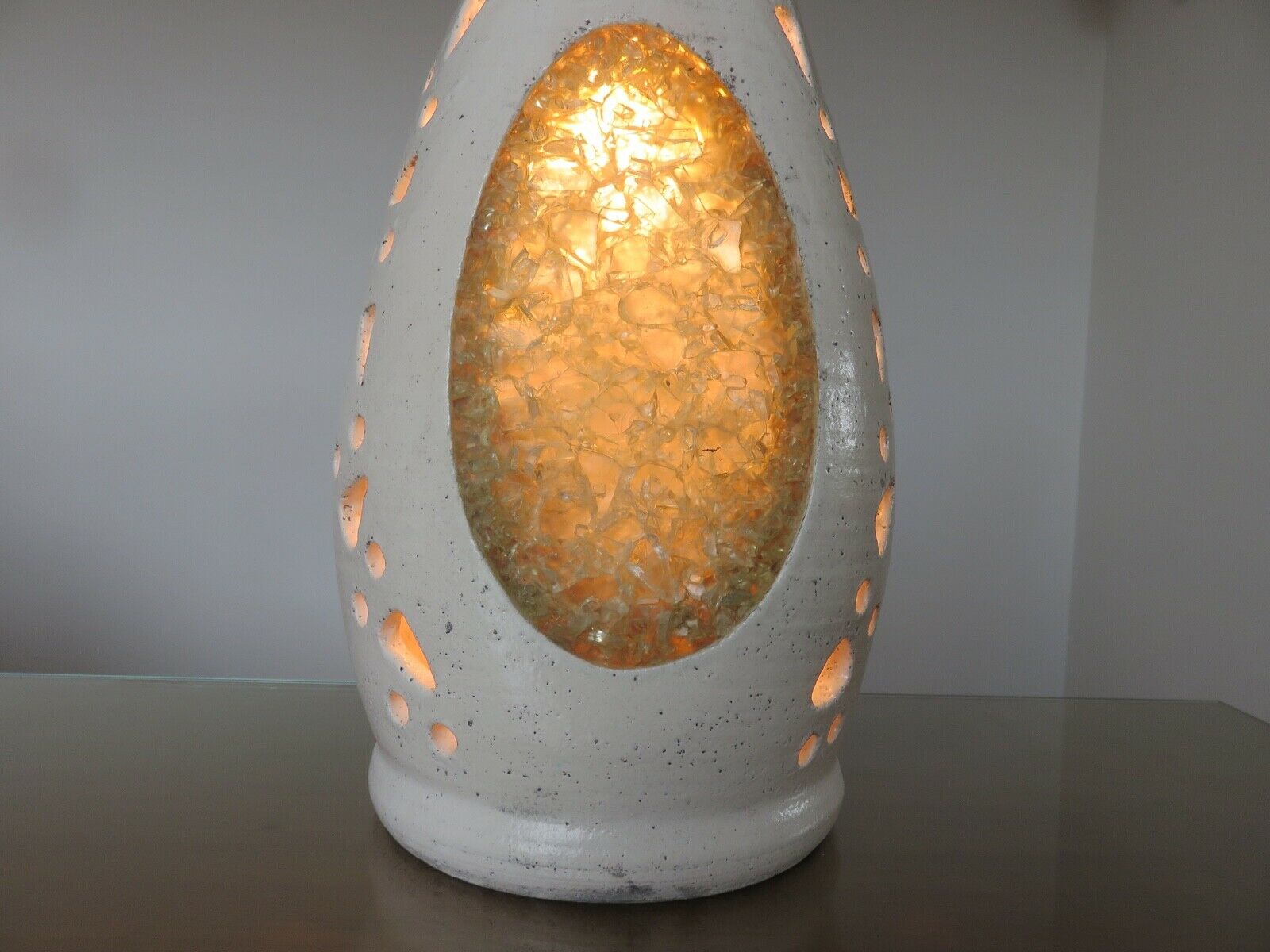 Ceramic lamp and resin "Accolay" 50s 60s