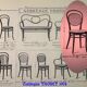 Set of 4 cannes chairs Thonet No.15 around 1895 finish "medium oak"