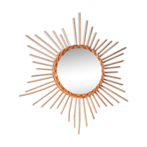 Vintage rattan mirror 60cm