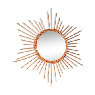 Vintage rattan mirror 60cm