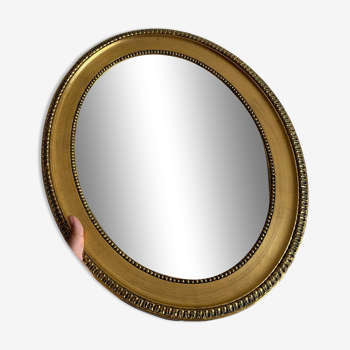 Miroir ancien ovale, 38x48 cm