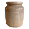 Vintage glazed stoneware pot in beige string colour