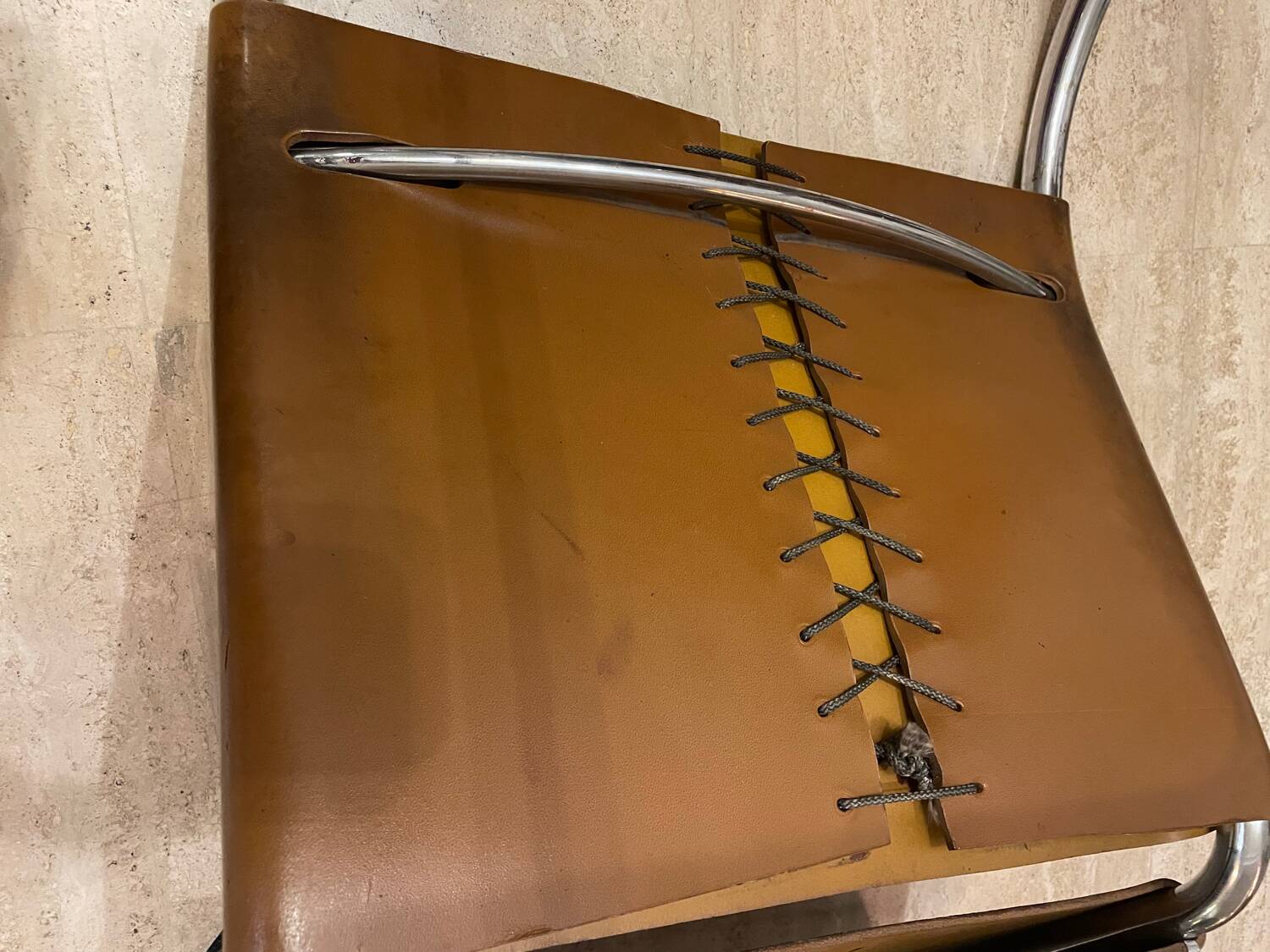 Set of six vintage MR 10 Mies Van der Rohe Knoll chairs