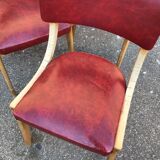 Set of 3 Scandinavian chairs 1960