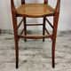 Children's high chair in wood and cane